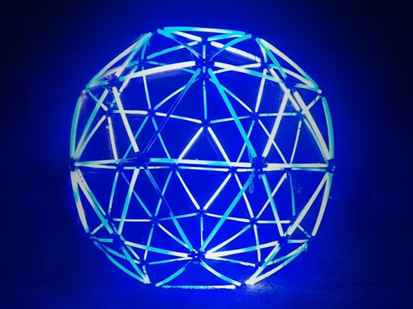 Spherical LED 360 degree tube construction site